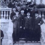 زعماء الكتلة الوطنية عند ابواب فندق بارون في حلب سنة 1932