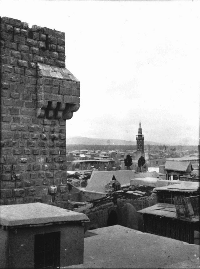 التاريخ السوري المعاصر - منظر عام لدمشق من القلعة سنة 1905 