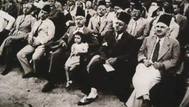 زعماء الكتلة الوطنية في دمشق مع زعماء العراق في بداية الثلاثينيات