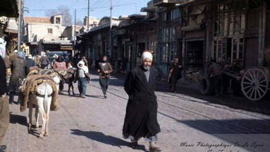 دمشق 1958- جادة بين الحواصل بمحلة العمارة البرانية ...