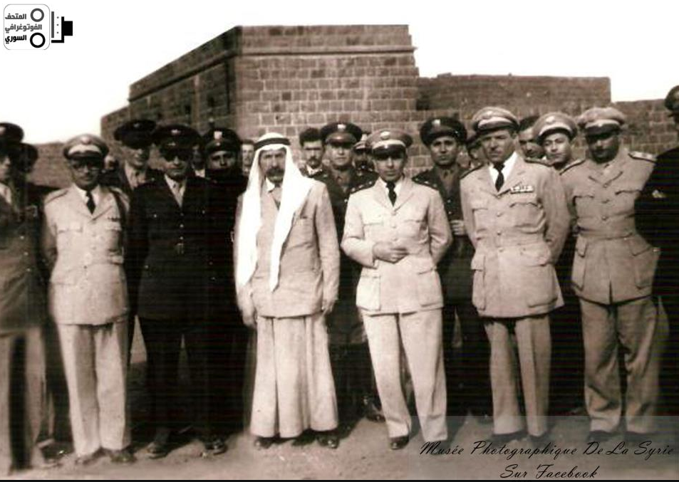 التاريخ السوري المعاصر - سلطان باشا الاطرش مع أديب الشيشكلي في السويداء 1950
