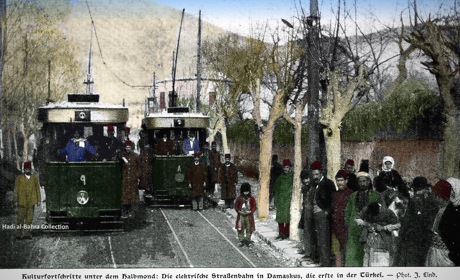 التاريخ السوري المعاصر - دمشق 1907- تدشين أول خط تراموي كهربائي في الأمبراطورية العثمانية