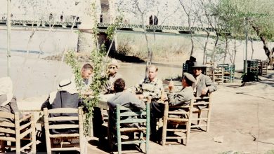 دير الزور 1959 - قهوة على الفرات جانب الجسر المعلق 