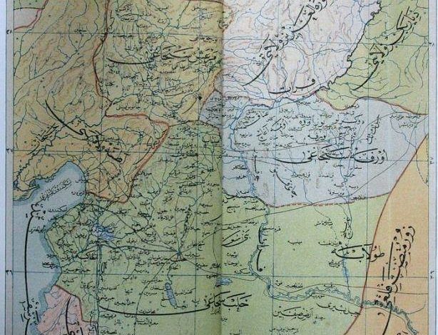 التاريخ السوري المعاصر - خريطة ولاية حلب 1907