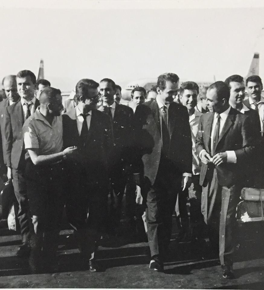 التاريخ السوري المعاصر - أعضاء من قيادة حزب البعث في مطار المزة- تموز 1966