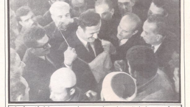 التاريخ السوري المعاصر - اللاذقية - حافظ الأسد في مسجد العجان عام 1971