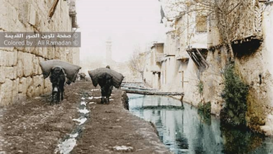 نهر بردى - الجهة الغربية باب توما - دمشق ١٩١١
