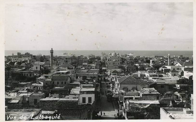 منظرٌ عامٌّ لمدينة اللاذقيَّة عام 1954م