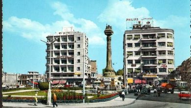 التاريخ السوري المعاصر - دمشق -ساحة المرجة من الغرب الى الشرق في عام 1959