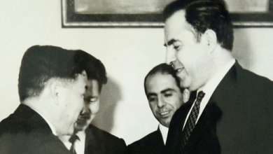 نور الدين الأتاسي ومروان حبش في استقبال نائب رئيس الوزراء الكوري شباط 1970