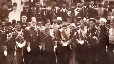 صورة تذكارية للاحتفال الرسمي بإقامة النصب التذكاري للاتصالات البرقية - دمشق 1907