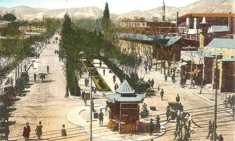 التاريخ السوري المعاصر - دمشق- شارع جمال باشا- النصر لاحقاُ في منتصف عشرينيات القرن العشرين