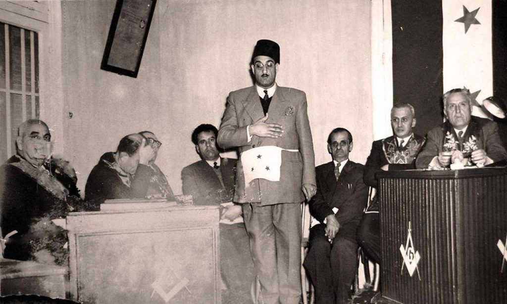 التاريخ السوري المعاصر - اللاذقية - أحد المحافل الماسونية في خمسينيات القرن العشرين