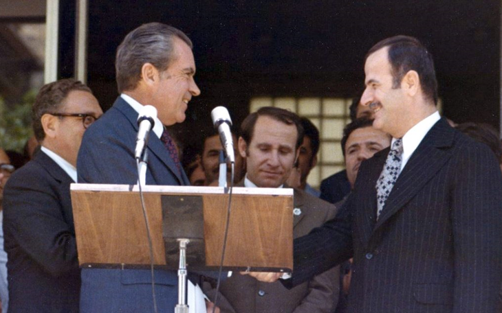 حافظ الأسد والرئيس الأميركي نيكسون