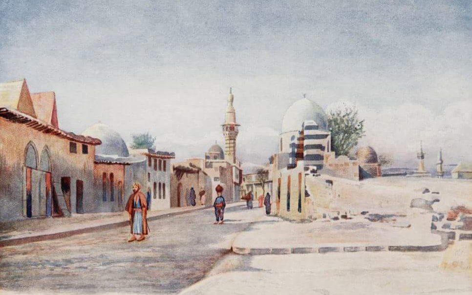 دمشق من جهة مقبرة باب الصغير 1907م