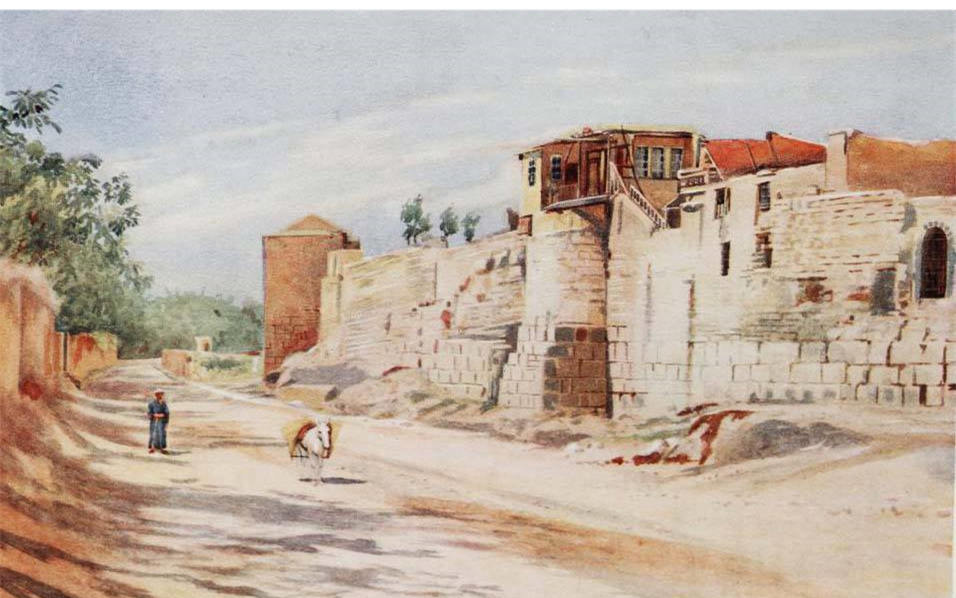 دمشق من جهة السور الشرقي - عام 1907م