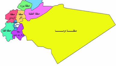 التقسيمات الإدارية والقرى والمدن في ريف دمشق