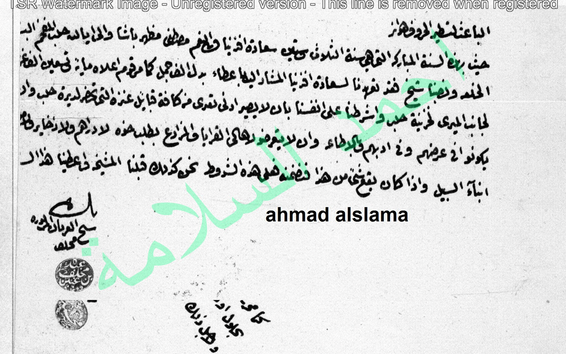 من الأرشيف العثماني- تنصيب مخلف بن غبين شيخاً على قبيلة عنزة