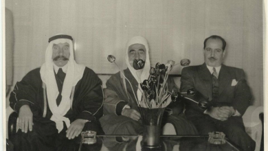 التاريخ السوري المعاصر - علي بوظو وزير الداخلية السوري مع سلطان الاطرش 1954