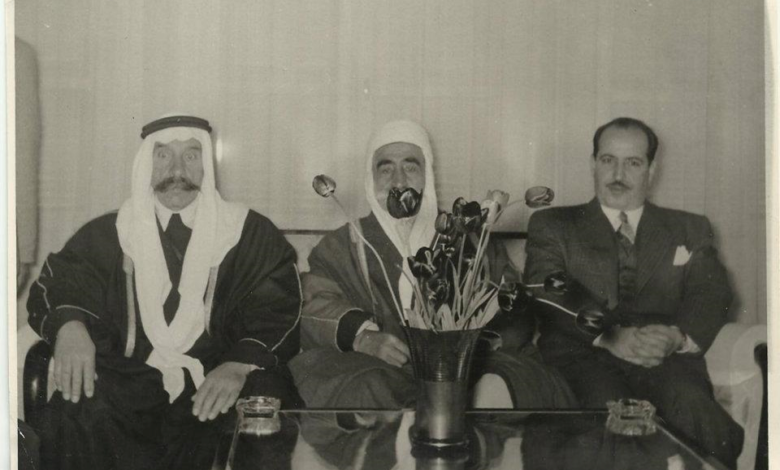 علي بوظو وزير الداخلية السوري مع سلطان الاطرش 1954