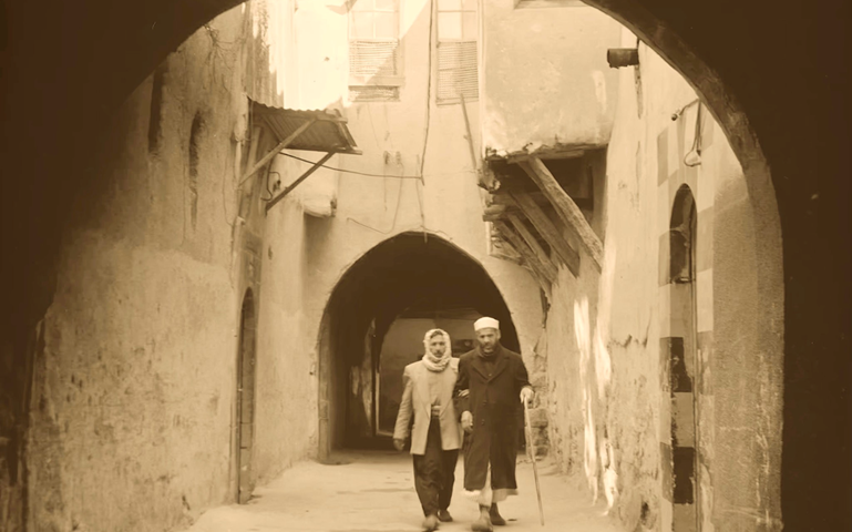 حارة الصدرانية في حي ساروجة بدمشق عام 1953م