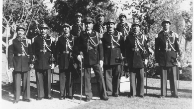 عبد السلام لاش مع عناصر القصر الجمهوري في دمشق عام 1951