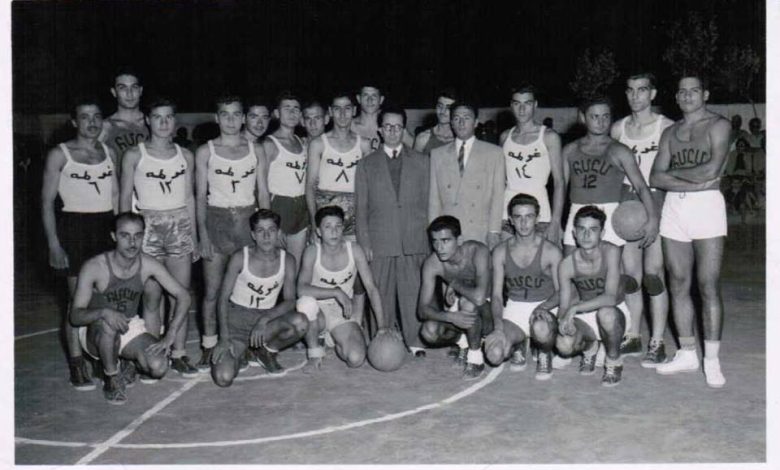 نادي الغوطة الدمشقي ونادي الهومنتمن اللبناني عام 1953