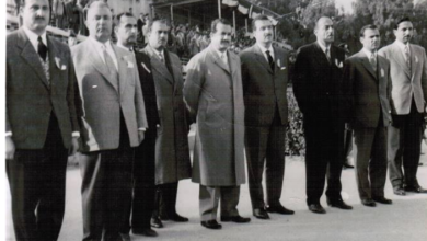إدارة نادي بردى بدمشق في انتظار عبد الحميد السراج عام 1960