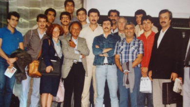 منتخب سورية لكرة السلة عند وصوله إلى بودابيست عام 1986