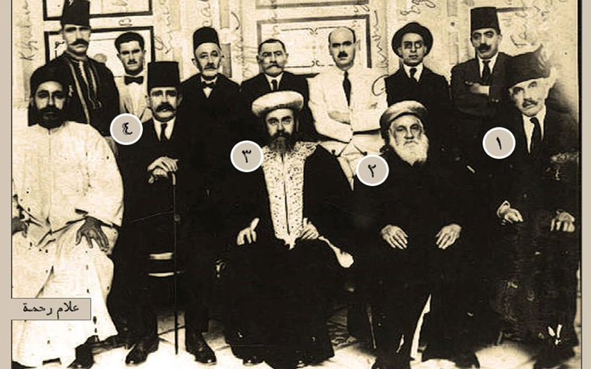 يوسف فارحي و الحاخام الأكبر يعقوب دانون، رئيس الطائفة اليهودية بدمشق