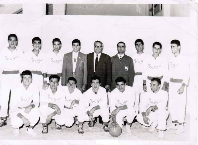 التاريخ السوري المعاصر - منتخب سورية بكرة السلة في الدورة العربية الثانية في بيروت 1957