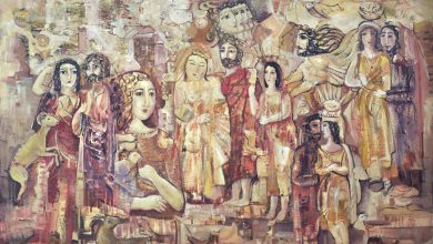 التاريخ السوري المعاصر - احتفال - اللوحة الأشهر للفنان أحمد مادون (2)