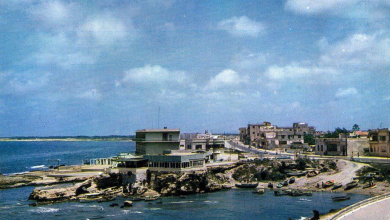 التاريخ السوري المعاصر - Latakia 1962 - westliche Strandpromenade - Café Al-Asafiriy