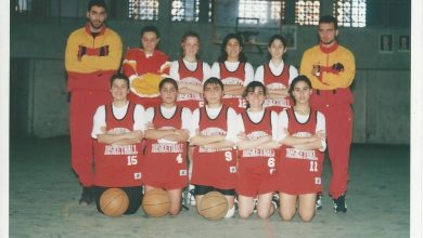 فريق شابات كرة السلة في نادي تشرين في التسعينات