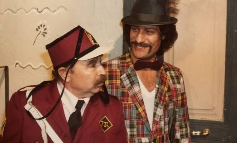 محمد طرقجي مع  ناجي جبر في مسلسل وادي المسك عام 1982