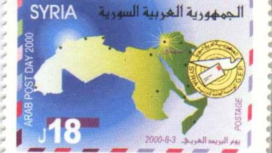 طوابع سورية عام 2000 –  يوم البريد العالمي