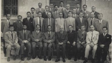 الهيئة التعليمية لمدرسة التجهيز الأولى في حلب 1952