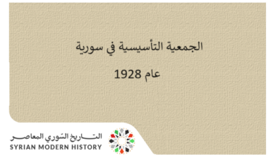 التاريخ السوري المعاصر - الجمعية التأسيسية 1928