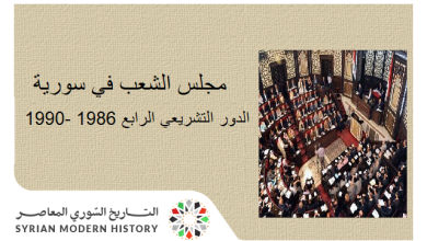 مجلس الشعب في سورية - الدور التشريعي الرابع 1986 - 1990