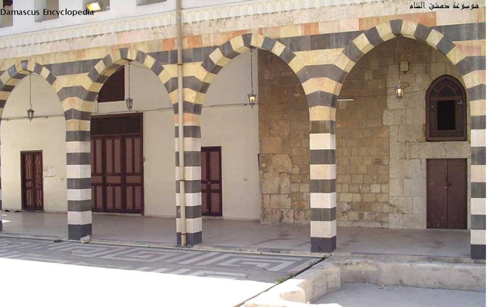 دمشق –  صحن المدرسة الشامية الكبرى و حرم بيت الصلاة (9)