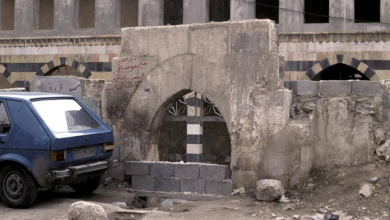 دمشق – مدخل المدرسة الشامية الكبرى قبل الترميم  (25)