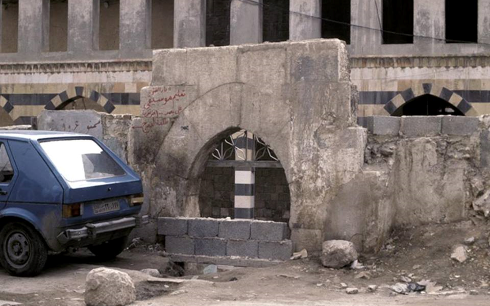 التاريخ السوري المعاصر - دمشق – مدخل المدرسة الشامية الكبرى قبل الترميم (25)