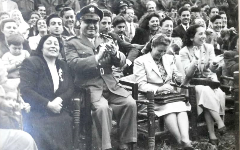 حسني الزعيم وسامية المدرس عام 1949