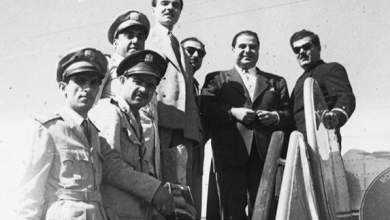 موفق البقاعي في مطار المزة في الخمسينيات