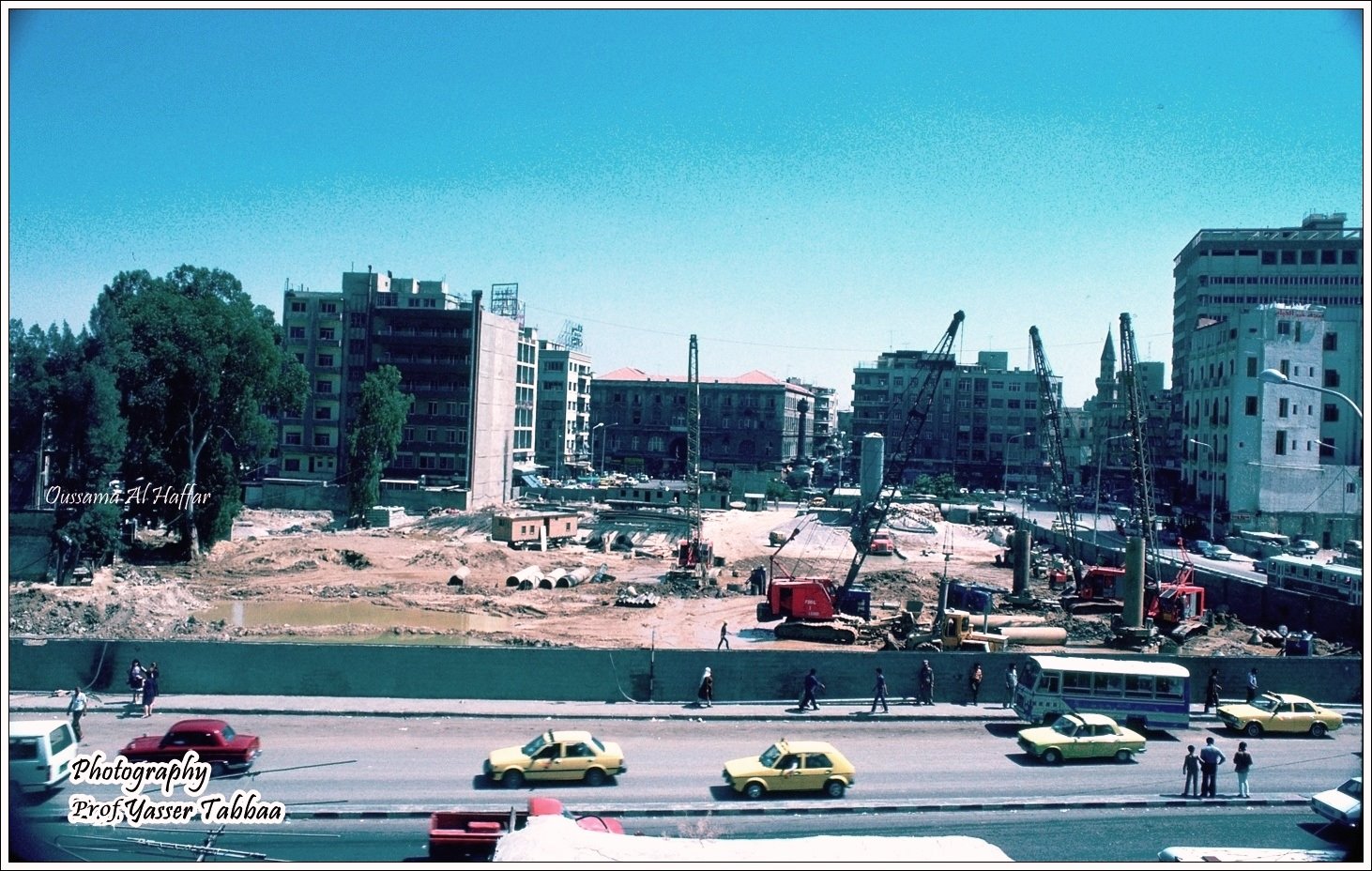 التاريخ السوري المعاصر -  البحصة .. مشروع بناء مجمع يلبغا في دمشق عام 1983