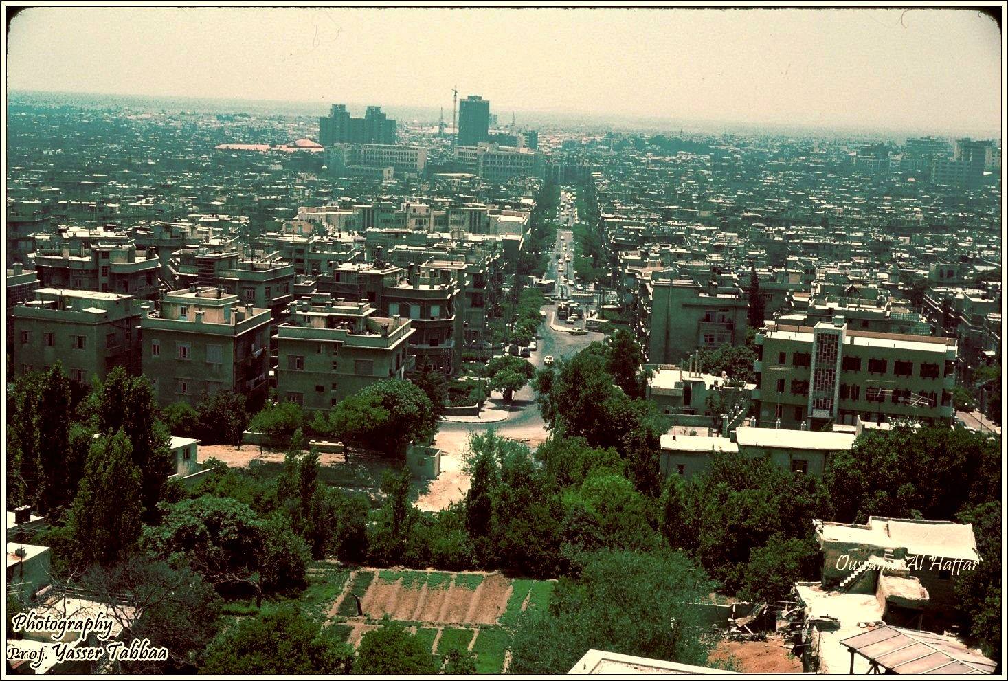 التاريخ السوري المعاصر - دمشق من مئذنة مسجد الشيخ محي الدين عام 1983