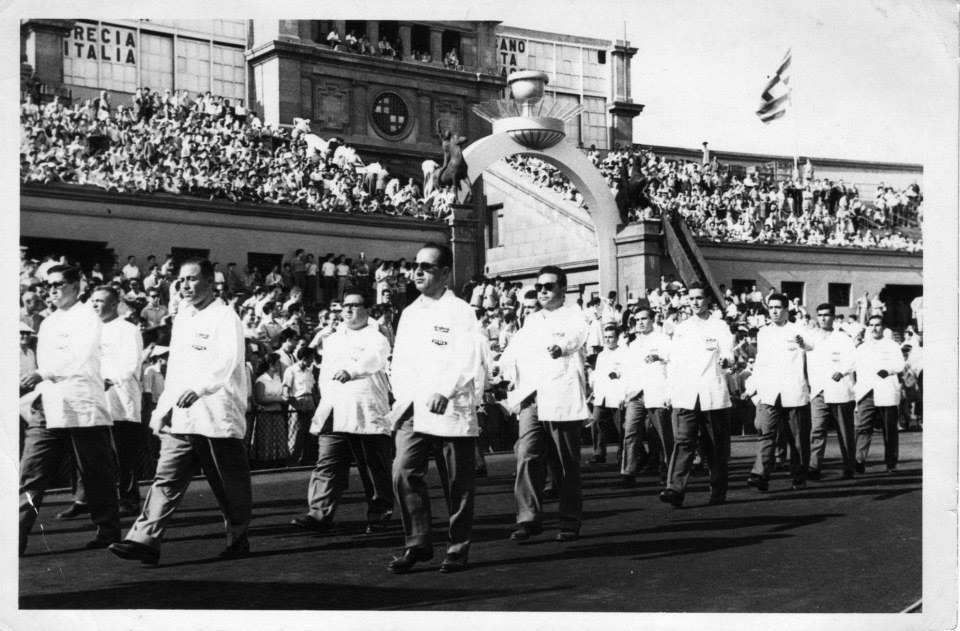 التاريخ السوري المعاصر - الوفد السوري المشارك في دورة ألعاب البحر الأبيض المتوسط في برشلونة 1955