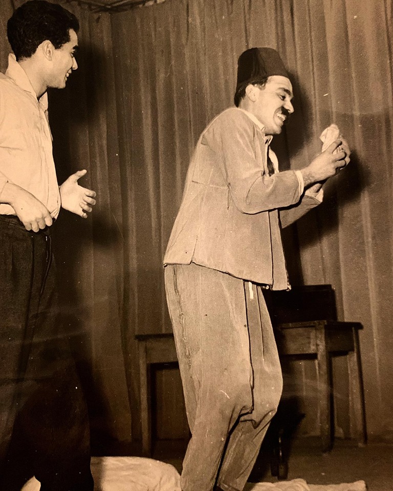 ياسر العظمة من أيام مسرح المدرسة مسرحية البخيل عام 1961م