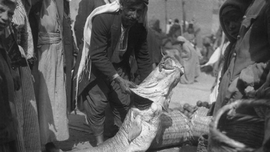 دير الزور 1929 - بيع السمك الفراتي