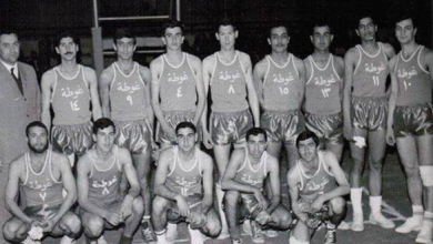 التاريخ السوري المعاصر - فريق نادي الغوطة لكرة السلة عام 1967